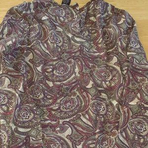 Via Seta Woman Paisley 10 Long Sleeve Blouse